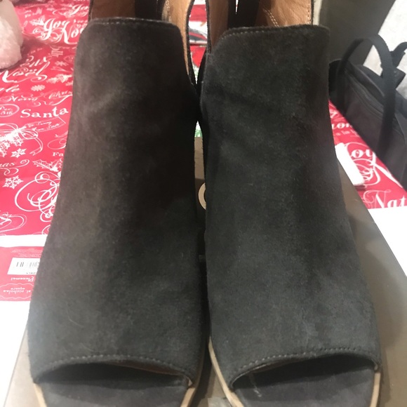 susina carina peep toe suede bootie - Picture 2 of 5